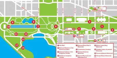 Karte der national mall Parkplatz