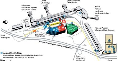 Ronald reagan washington national airport Landkarte