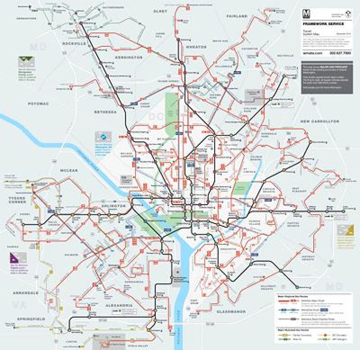 dc metro-bus-Karte