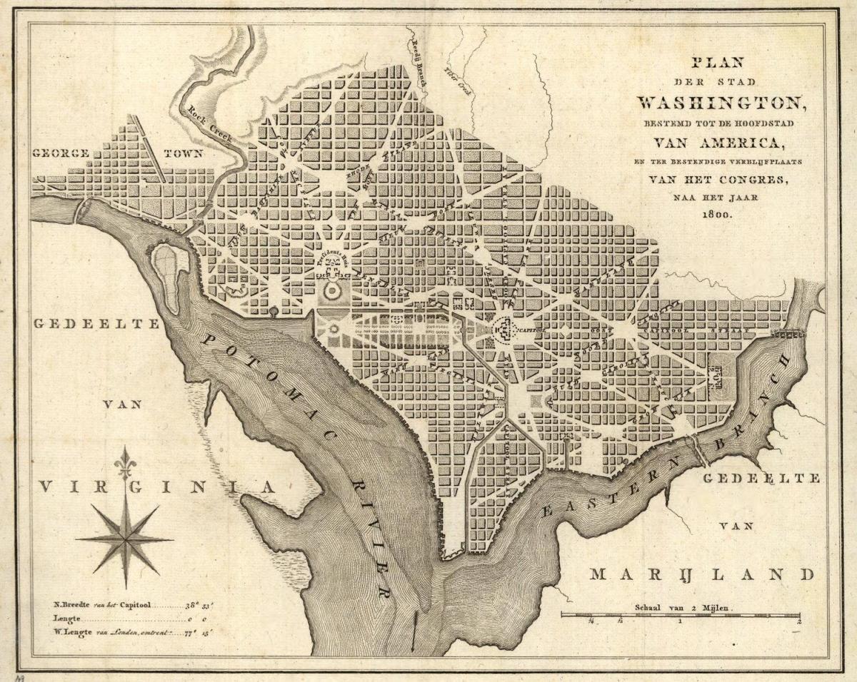 Karte historische Karte von washington dc