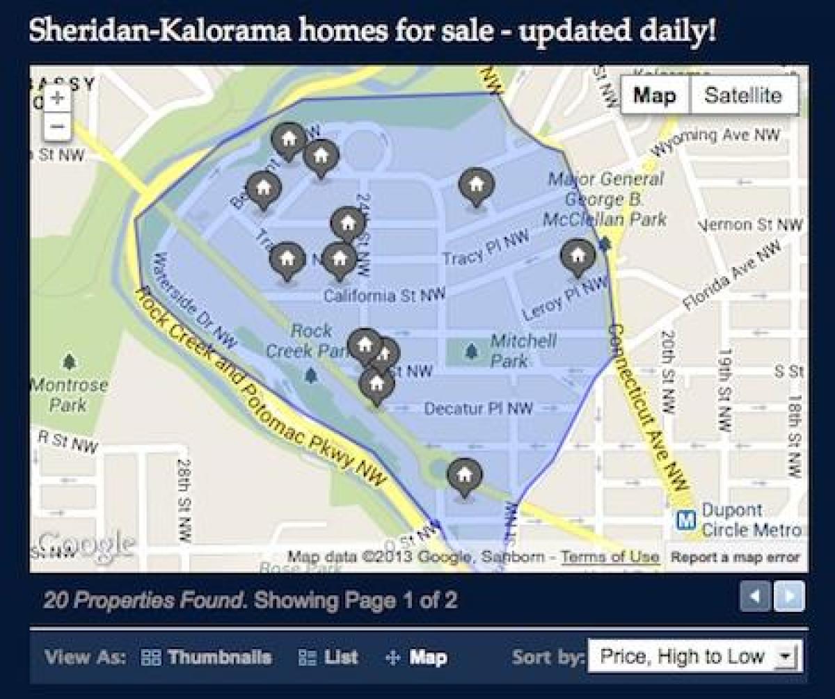 Karte von kalorama Nachbarschaft