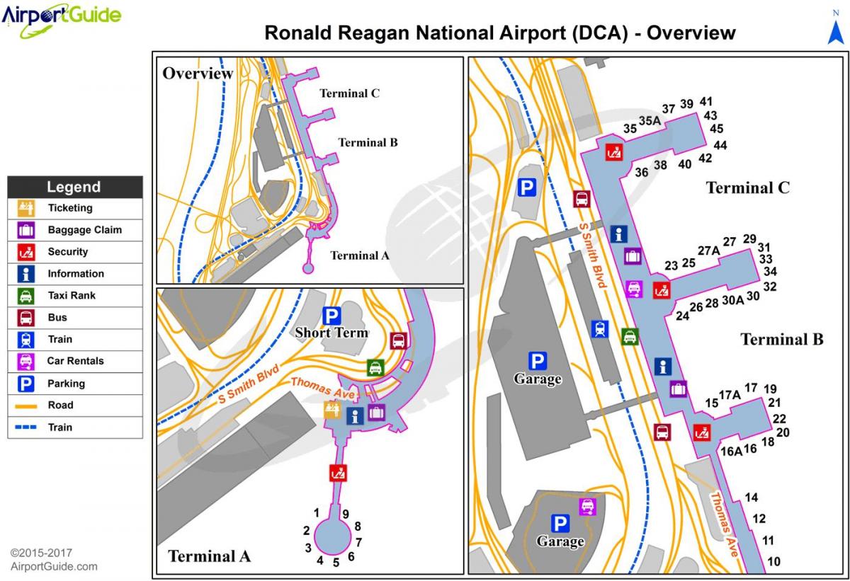 washington national airport Landkarte
