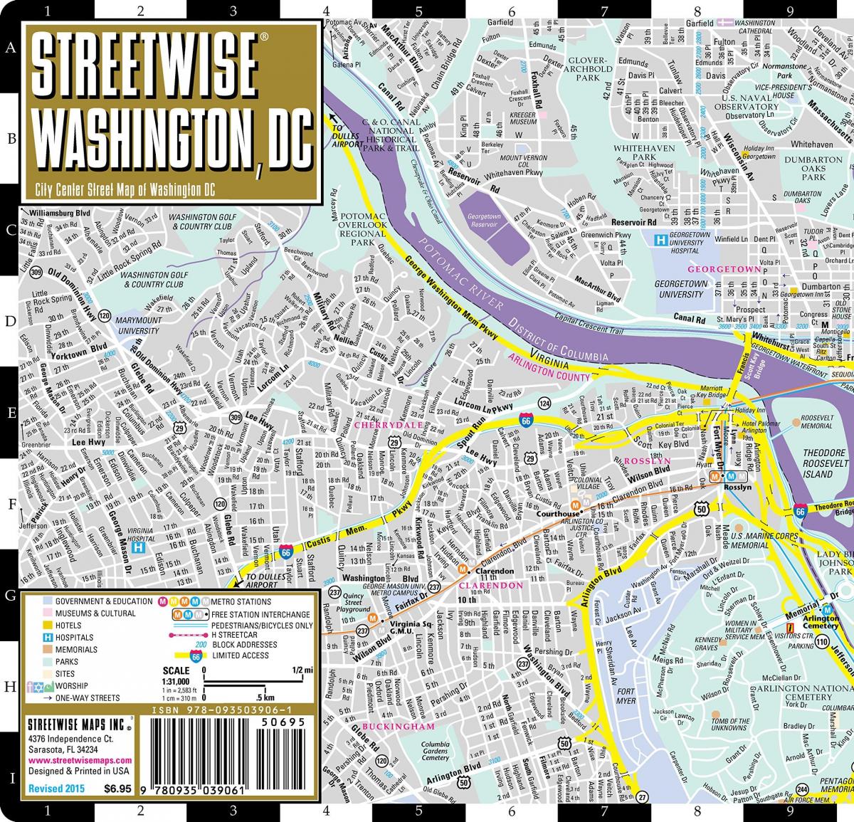 Karte von streetwise washington dc