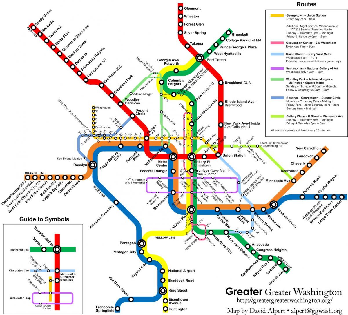 washington metro-bus-Karte