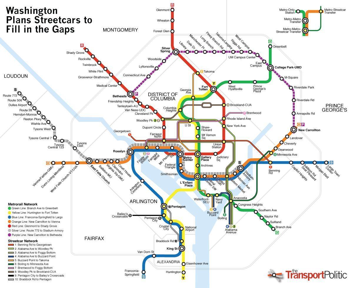 washington public Transport map