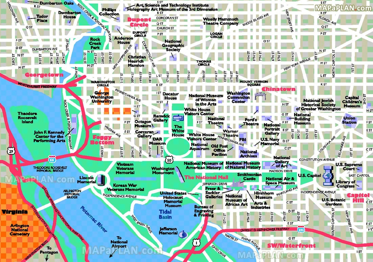 washington dc Sehenswürdigkeiten anzeigen