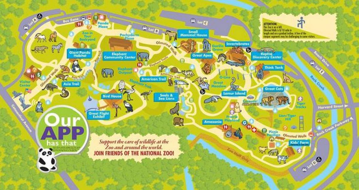 national zoo in washington dc-Karte