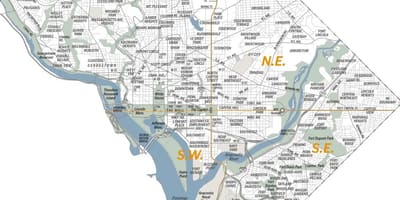 Landkarte von washington dc