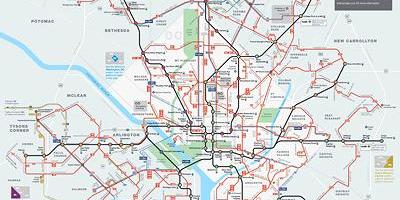 Dc metro-bus-Karte