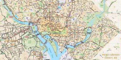 Washington dc-Fahrrad-Karte