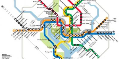 Washington dc metro rail Karte