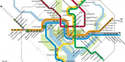 Washington U-Bahn-station Karte
