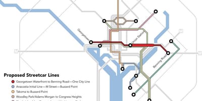 Washington dc Straßenbahn map