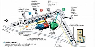 Washington dca-airport Landkarte