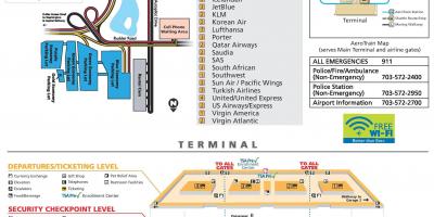 Washington dulles international airport Landkarte