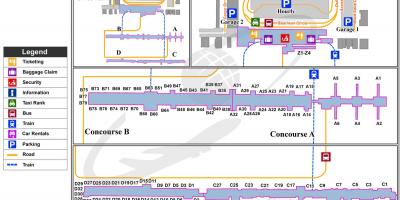 Dulles Flughafen-terminal-Karte