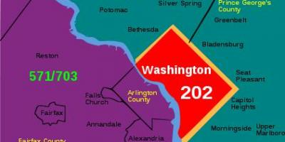 Dc area code map