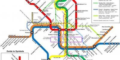 Washington metro-bus-Karte