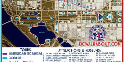 - Tour guide Karte von washington dc