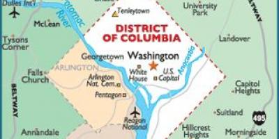 Washington dc und washington state map